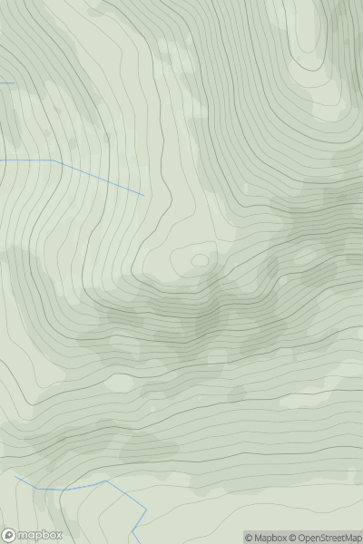 Thumbnail image for Creag Bhreac Mhor [Loch Lomond to Strathyre] showing contour plot for surrounding peak